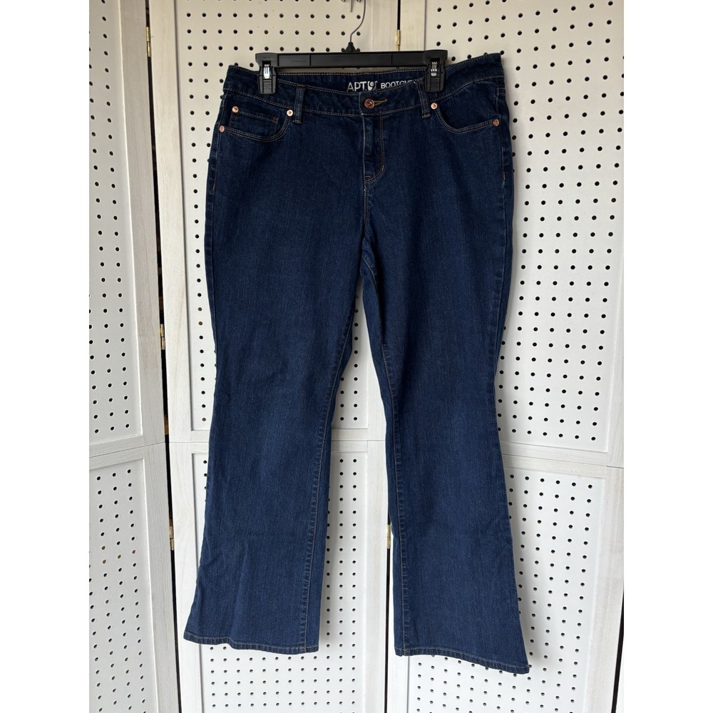 Apt.‎ 9 Bootcut Denim Jeans 12 Short Women's Dark Wash Blue Stretch